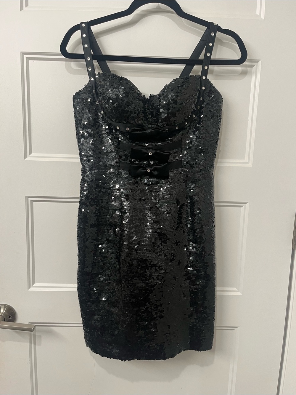 Vintage Niteline Della Rougogali 100% Silk Sequin Dress